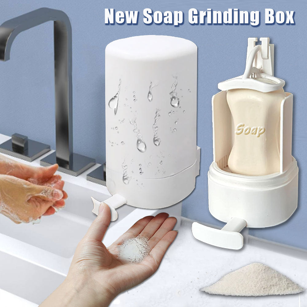 Soap Grinder Dispenser Wall Mounted Dry Organizer Powder Grinding
